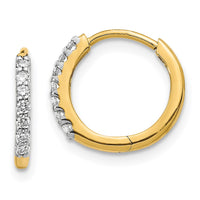 Thumbnail for 14k Diamond Hinged Hoop Earrings