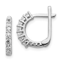 Thumbnail for 14k White Gold Fancy Hinged Diamond Earrings