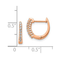 Thumbnail for 14k Diamond Hinged Hoop Earrings