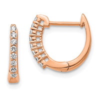 Thumbnail for 14k Diamond Hinged Hoop Earrings