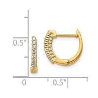 Thumbnail for 14k Diamond Hinged Hoop Earrings