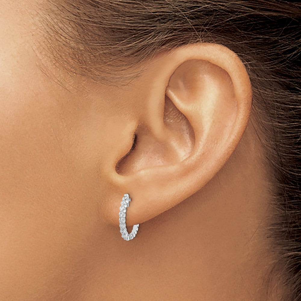 14k Rose Oval Hinged Hoop Earring Mountings