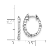 Thumbnail for 14k Rose Oval Hinged Hoop Earring Mountings