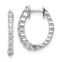 Thumbnail for 14k Rose Oval Hinged Hoop Earring Mountings