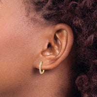 Thumbnail for 14k Rose Oval Hinged Hoop Earring Mountings