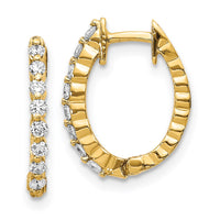 Thumbnail for 14k Rose Oval Hinged Hoop Earring Mountings