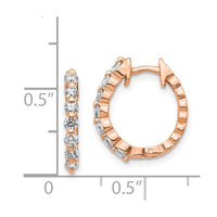 Thumbnail for 14k Rose Oval Hinged Hoop Earring Mountings
