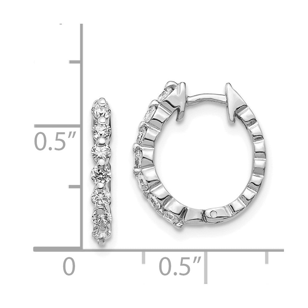 14k Rose Oval Hinged Hoop Earring Mountings