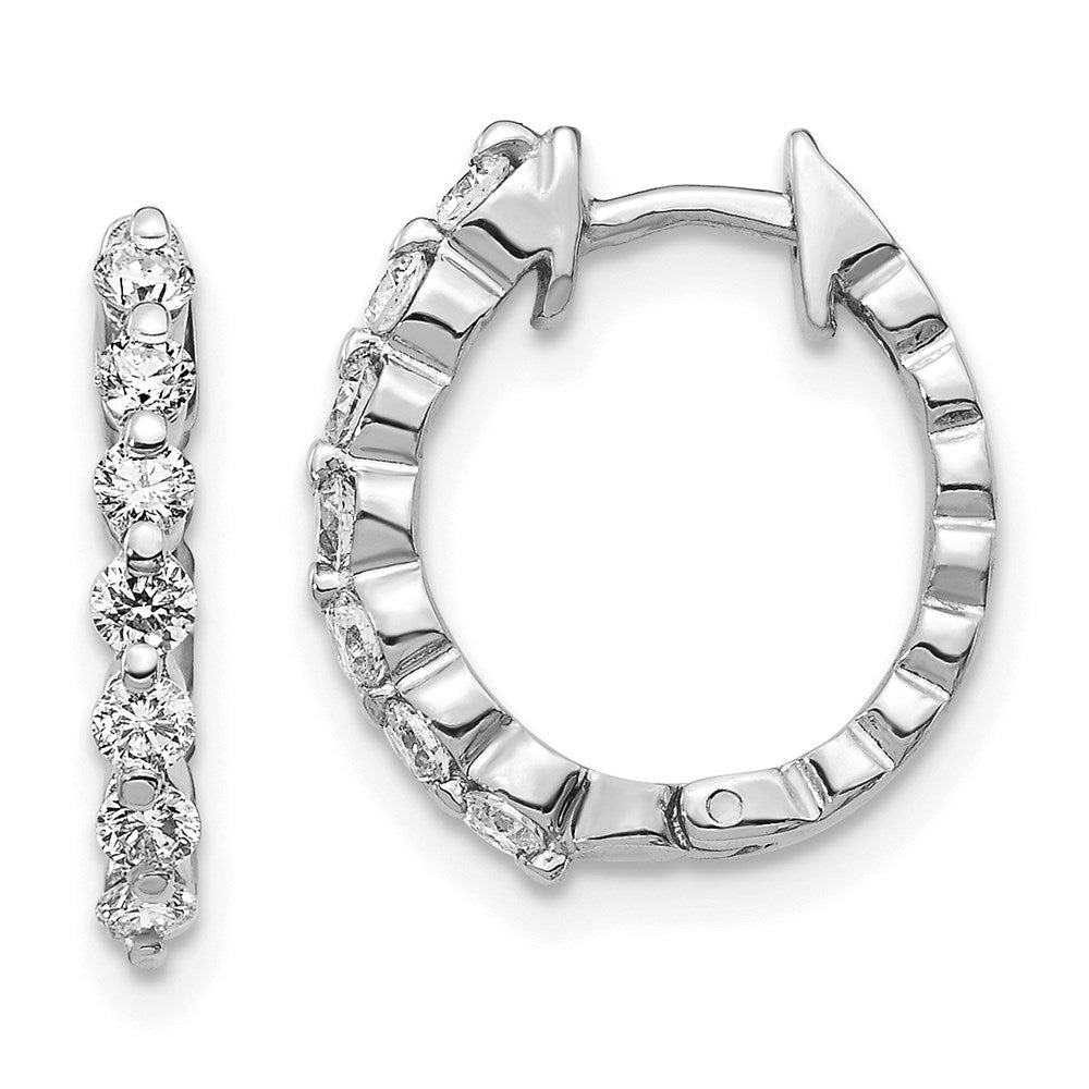14k Rose Oval Hinged Hoop Earring Mountings