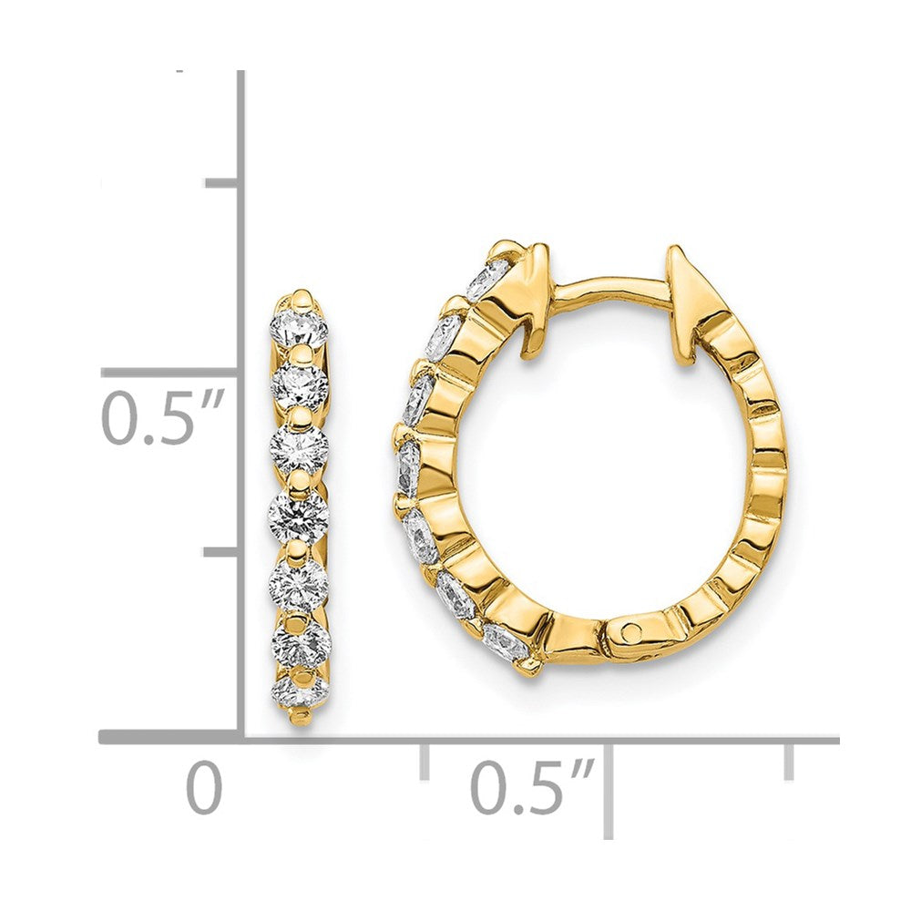 14k Rose Oval Hinged Hoop Earring Mountings