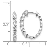Thumbnail for 14k Rose Oval Hinged Hoop Earring Mountings