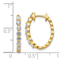 Thumbnail for 14k Rose Oval Hinged Hoop Earring Mountings