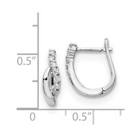 Thumbnail for 14k White Gold Diamond Hinged Earrings
