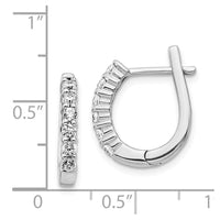 Thumbnail for 14k Diamond Hinged Hoop Earrings