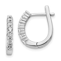 Thumbnail for 14k Diamond Hinged Hoop Earrings