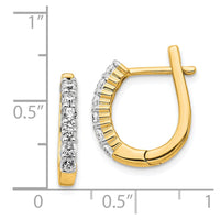 Thumbnail for 14k Diamond Hinged Hoop Earrings