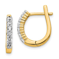 Thumbnail for 14k Diamond Hinged Hoop Earrings
