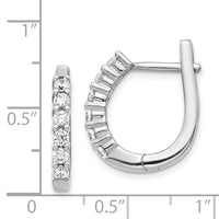 Thumbnail for 14k Diamond Hinged Hoop Earrings