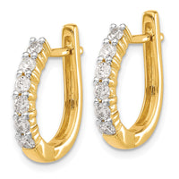 Thumbnail for 14k Diamond Hinged Hoop Earrings