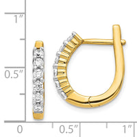 Thumbnail for 14k Diamond Hinged Hoop Earrings