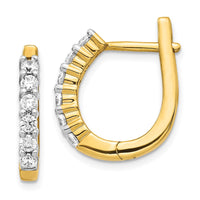 Thumbnail for 14k Diamond Hinged Hoop Earrings