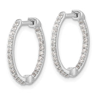 Thumbnail for 14k Diamond In/Out Hinged Hoop Earrings