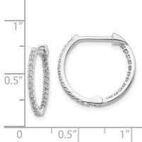 Thumbnail for 14k Diamond In/Out Hinged Hoop Earrings