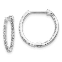 Thumbnail for 14k Diamond In/Out Hinged Hoop Earrings
