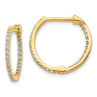 Thumbnail for 14k Diamond In/Out Hinged Hoop Earrings