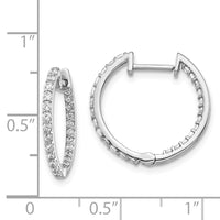Thumbnail for 14k Diamond In/Out Hinged Hoop Earrings