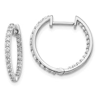 Thumbnail for 14k Diamond In/Out Hinged Hoop Earrings