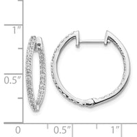 Thumbnail for 14k Diamond In/Out Hinged Hoop Earrings