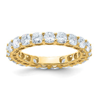 Thumbnail for 14k Cushion D E F Pure Light Moissanite Eternity Band