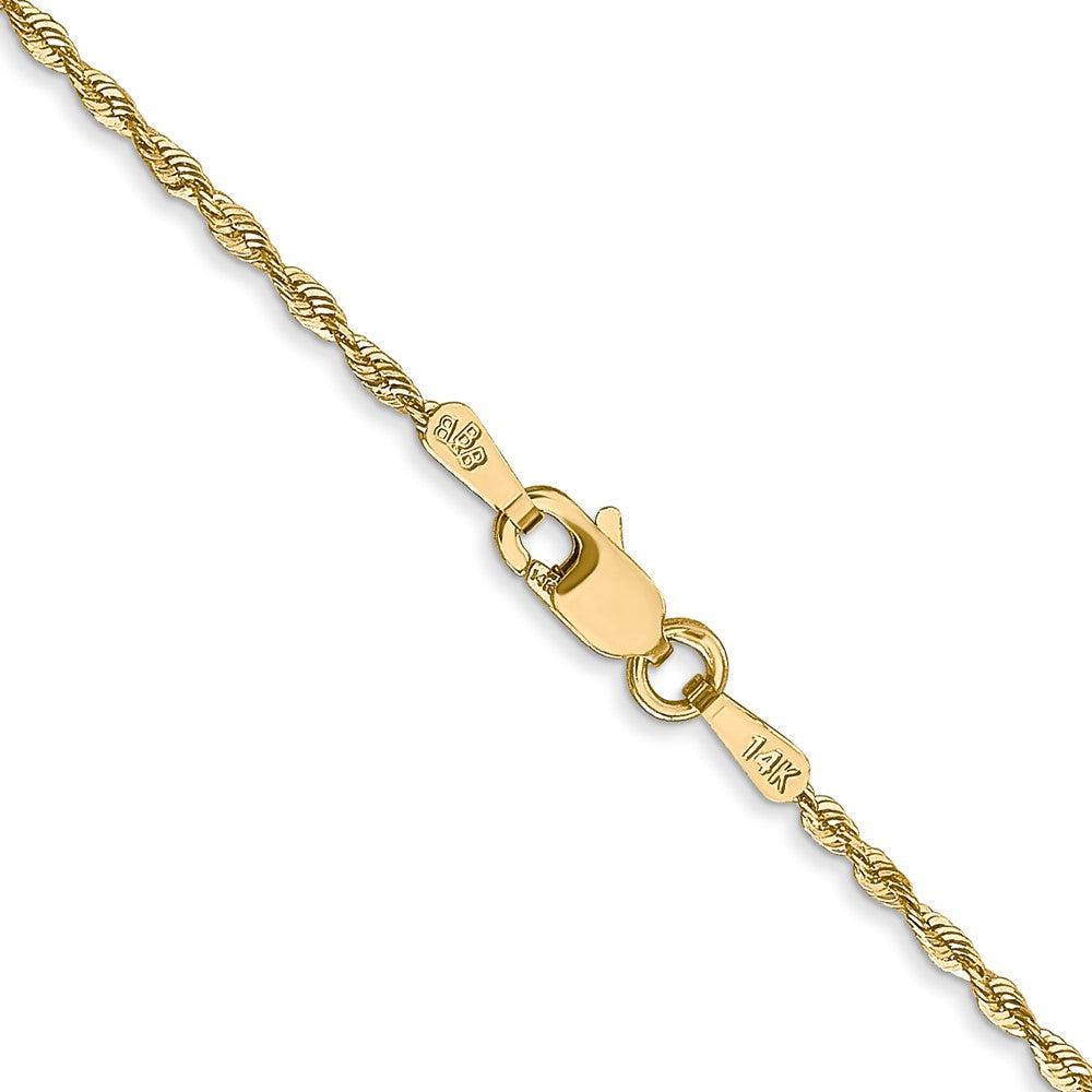 14k 1.5mm Diamond-cut Extra-Light Rope Chain