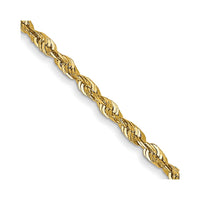Thumbnail for 14k 1.5mm Diamond-cut Extra-Light Rope Chain
