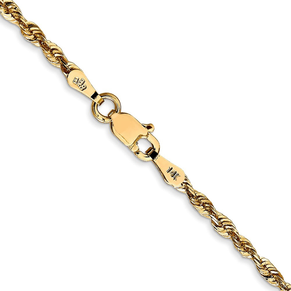 14k 2.25mm Extra-Light D/C Rope Chain