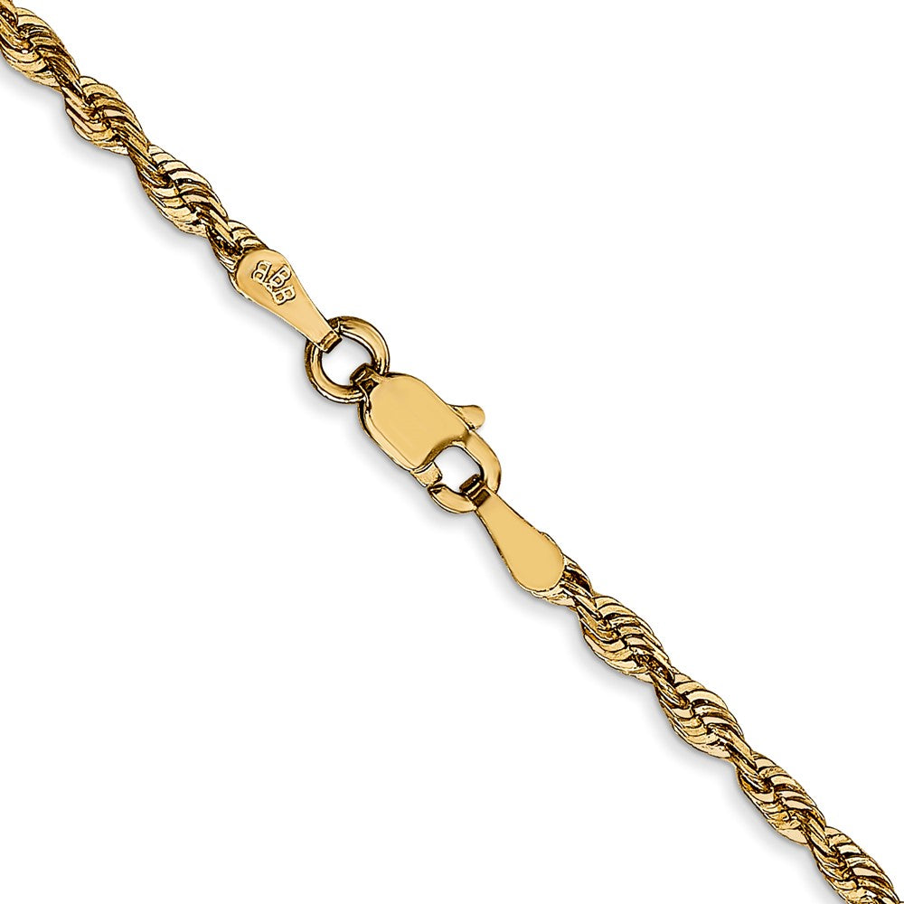 14k 2.5mm Extra-Light D/C Rope Chain