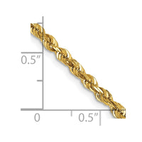 Thumbnail for 14k 2.75mm Extra-Light D/C Rope Chain