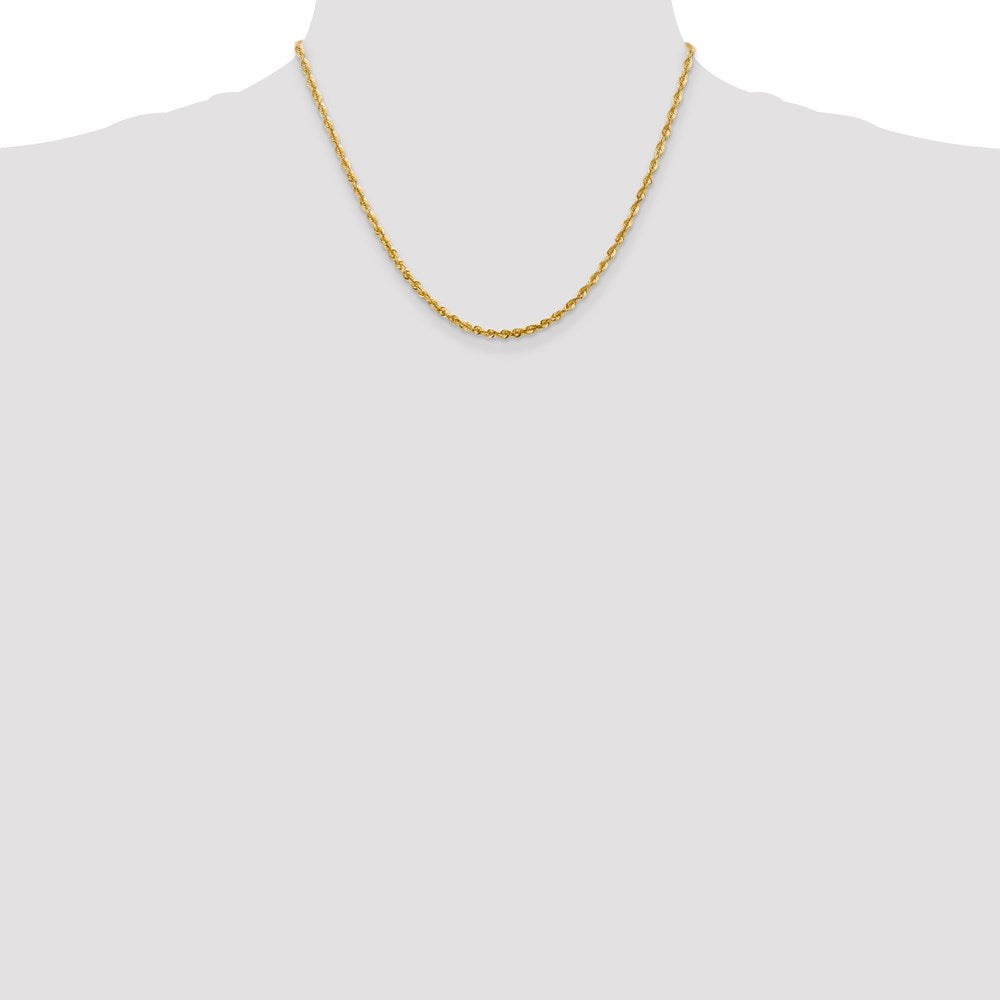 14k 2.75mm Extra-Light D/C Rope Chain
