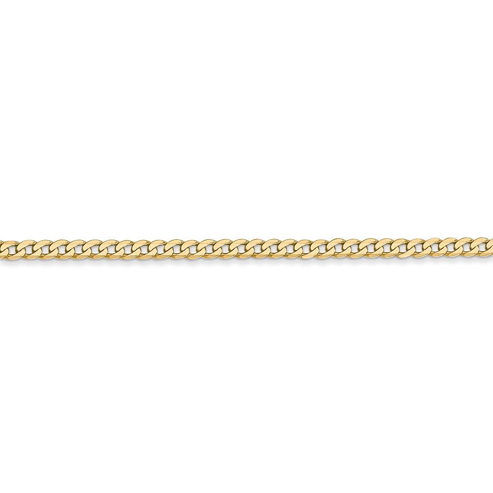 14k 2.2mm Flat Beveled Curb Chain