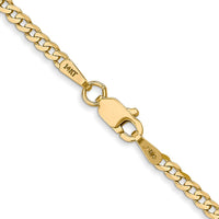Thumbnail for 14k 2.2mm Flat Beveled Curb Chain
