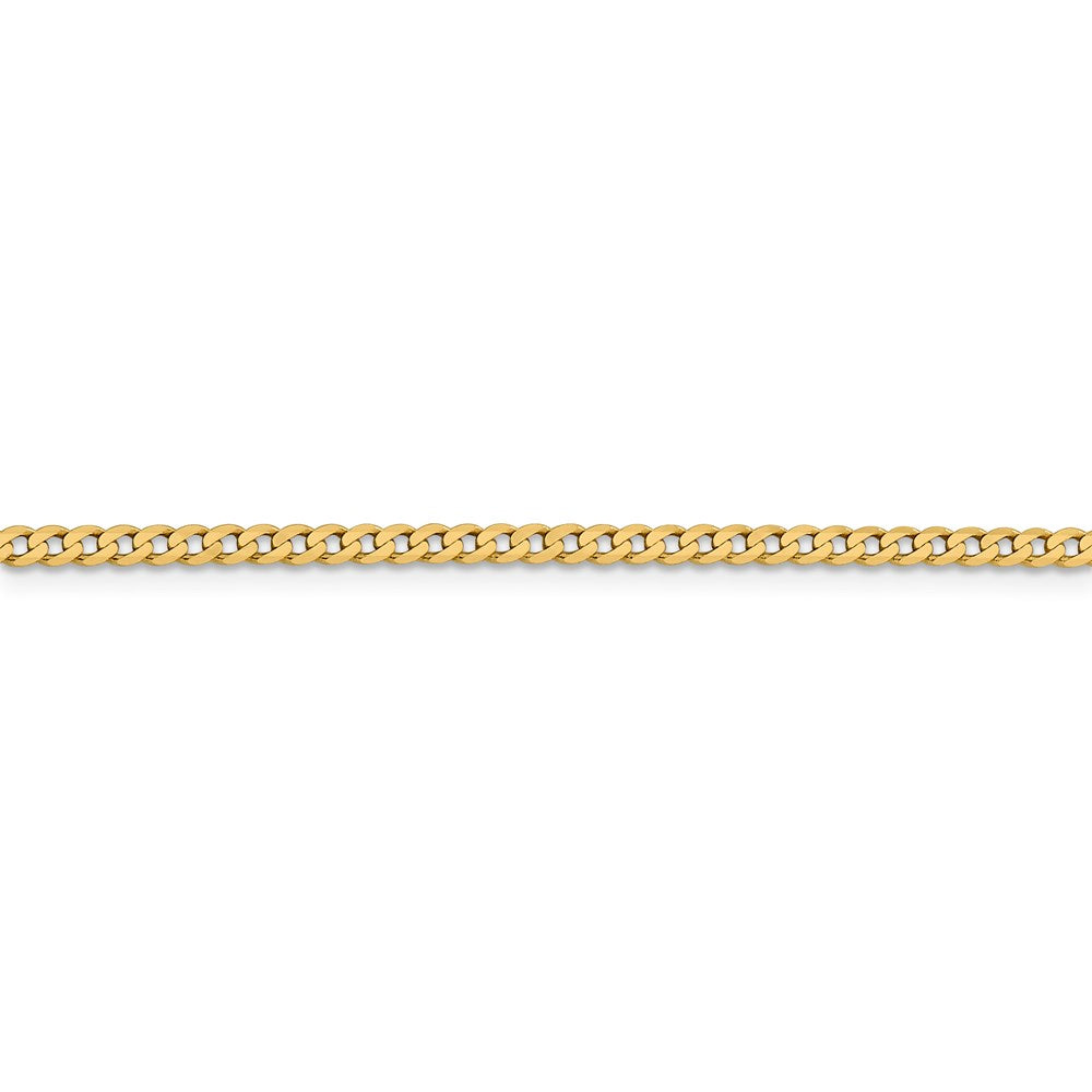 14k 2.3mm Flat Beveled Curb Chain