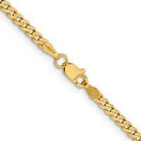 Thumbnail for 14k 2.3mm Flat Beveled Curb Chain