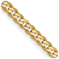 Thumbnail for 14k 2.9mm Flat Beveled Curb Chain