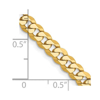 Thumbnail for 14k 4.75mm Flat Beveled Curb Chain