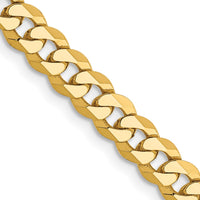 Thumbnail for 14k 4.75mm Flat Beveled Curb Chain