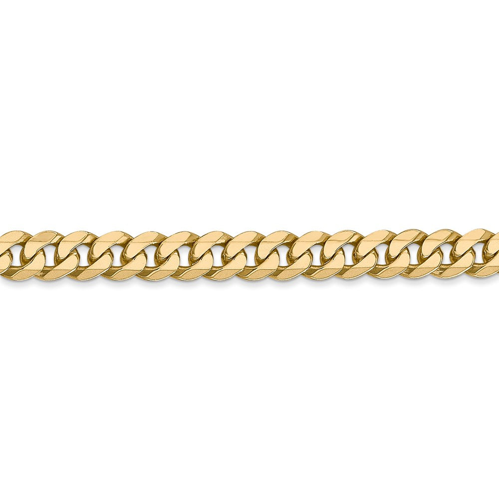 14k 5.75mm Flat Beveled Curb Chain