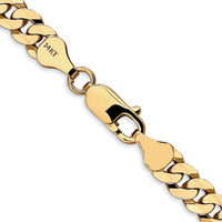 Thumbnail for 14k 6.25mm Flat Beveled Curb Chain