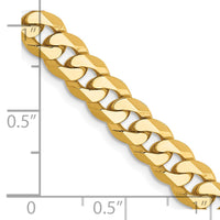 Thumbnail for 14k 6.25mm Flat Beveled Curb Chain