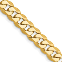Thumbnail for 14k 6.25mm Flat Beveled Curb Chain